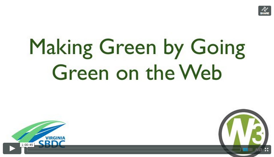Making Green by Going Green on the Web [webinar]