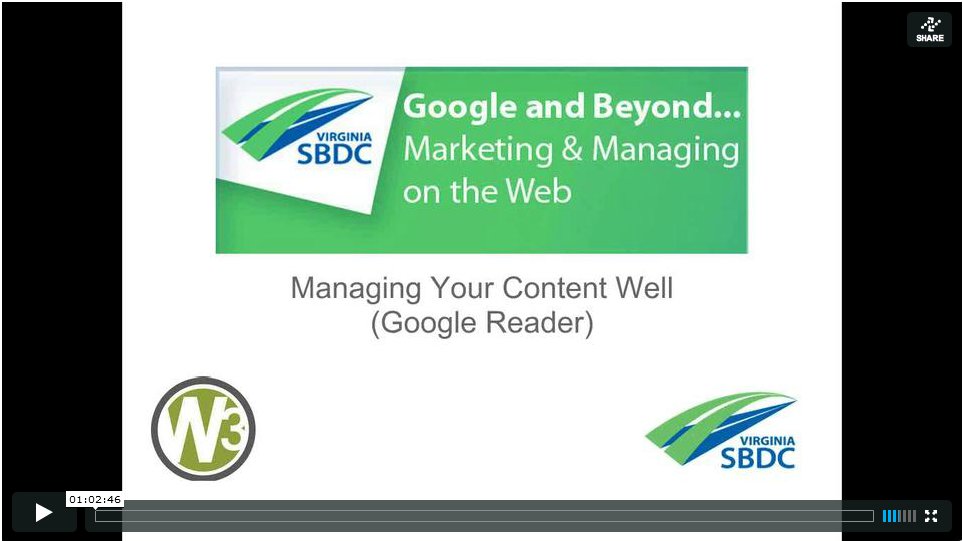 Managing Your Content Well with Google Reader