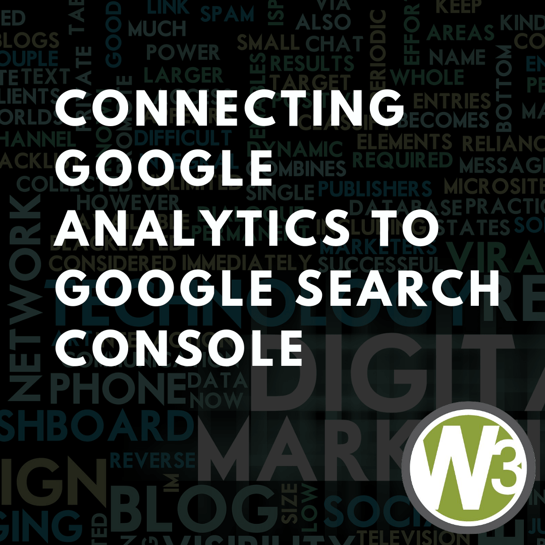 "Connecting Google Analytics to Google Search Console" Blog Feature Image